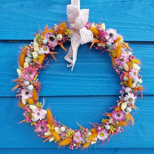 couronne fleurs séchées