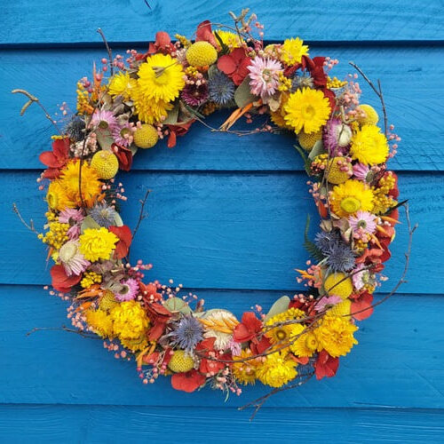 Couronne fleurs séchées
